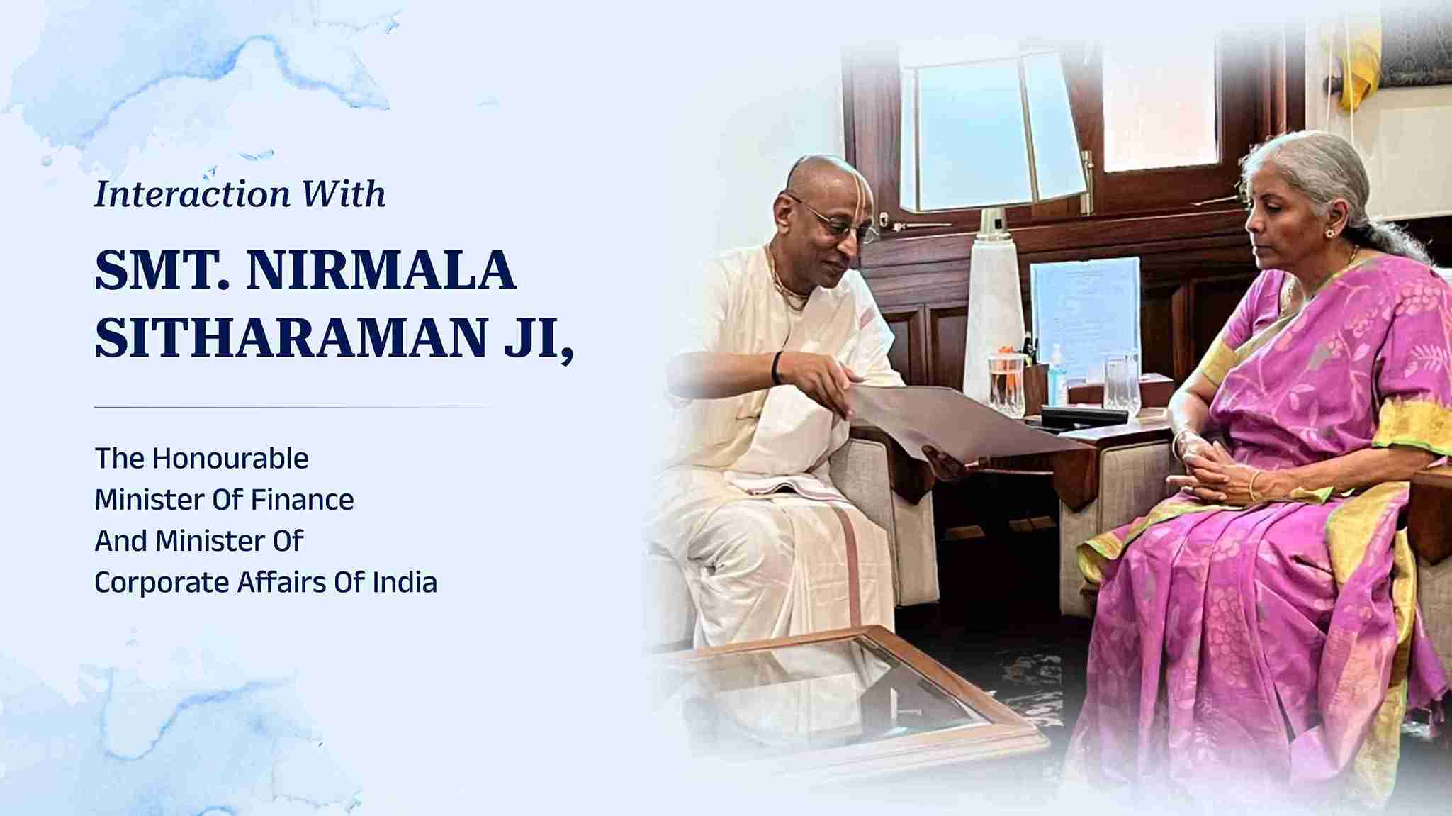 With Union Minister Smt Nirmala Sitharaman