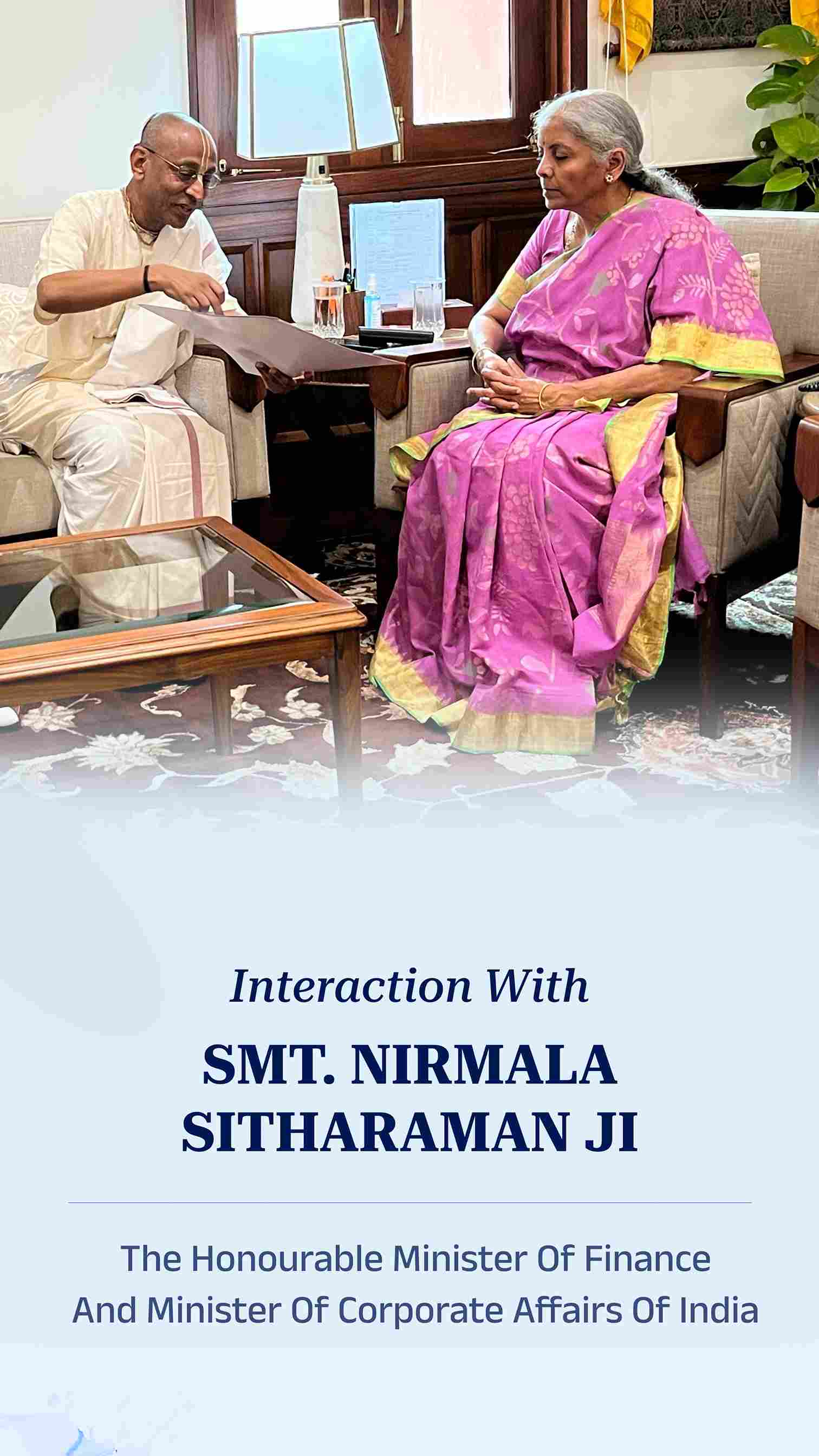 With Union Minister Smt Nirmala Sitharaman